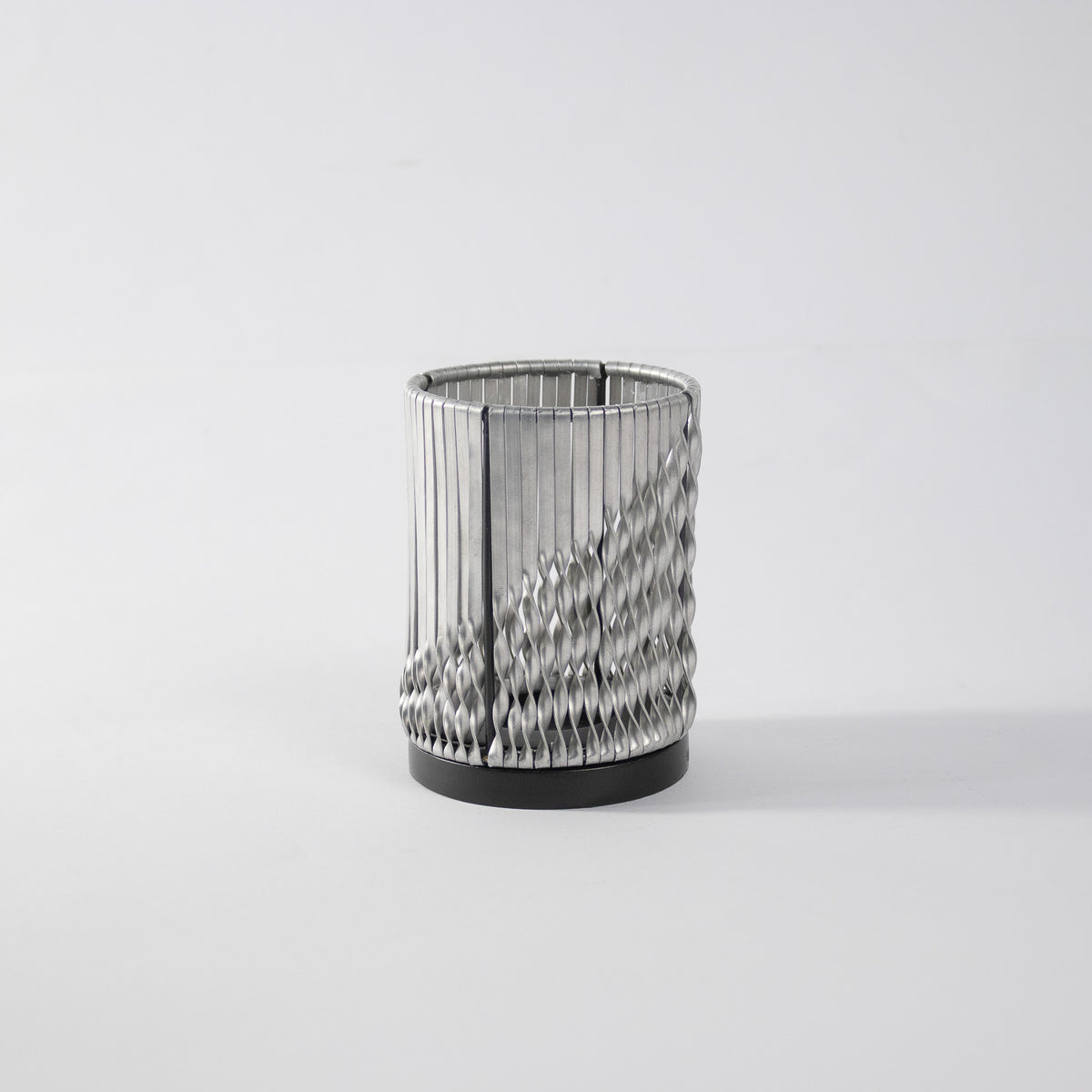 Tea Light Twist Weaving Silver Set