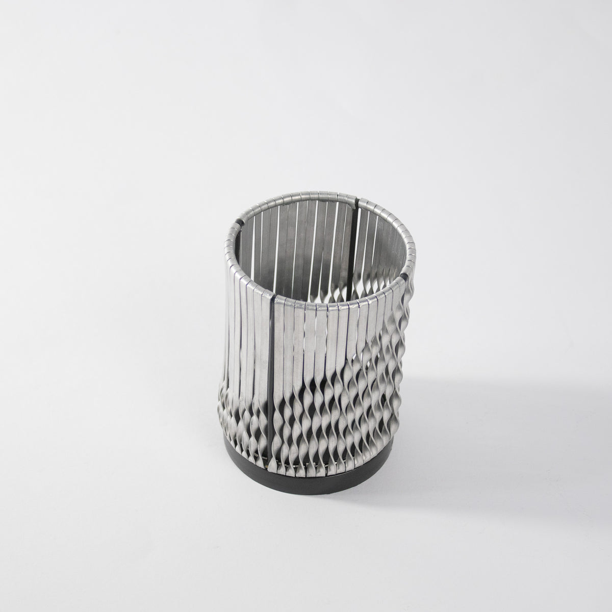 Tea Light Twist Weaving Silver Set