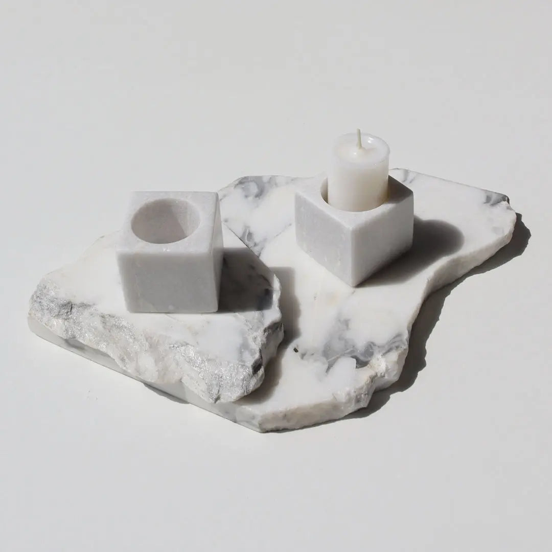 Marblelous T-Light Holder White - Pieces SA