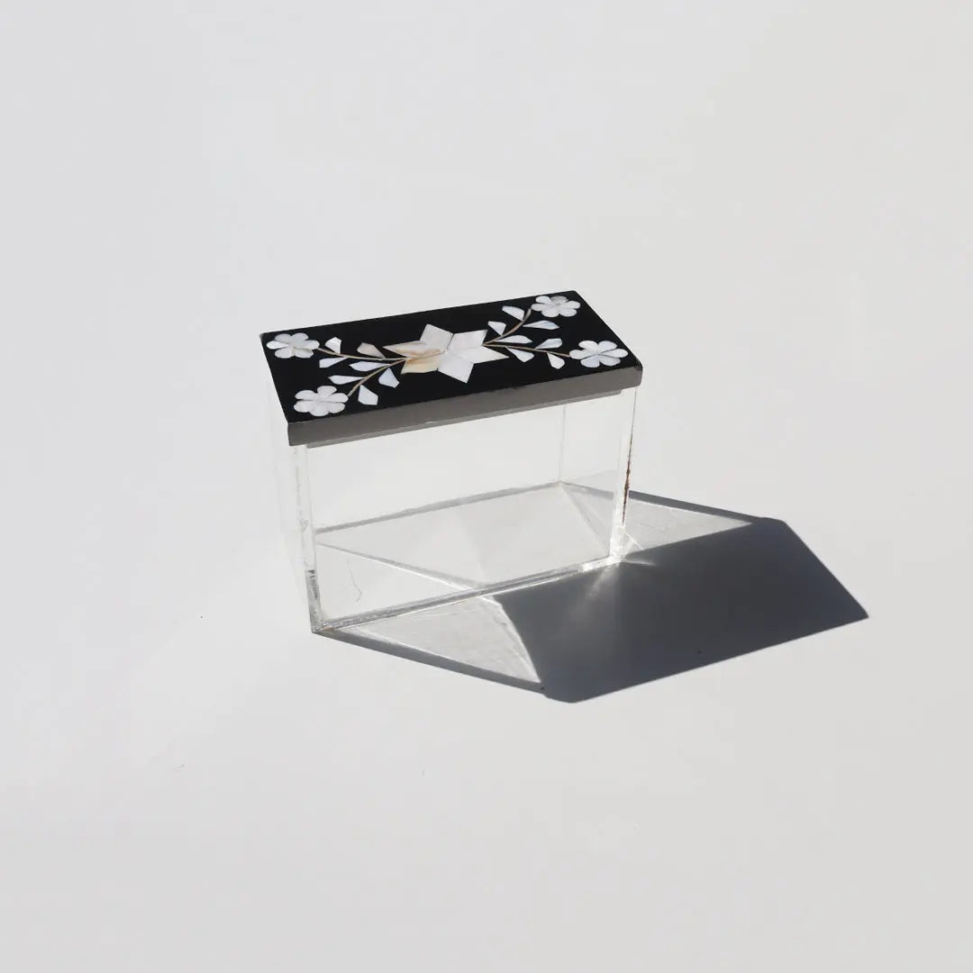 Rectangular Black Plexi Box Floral Bundle