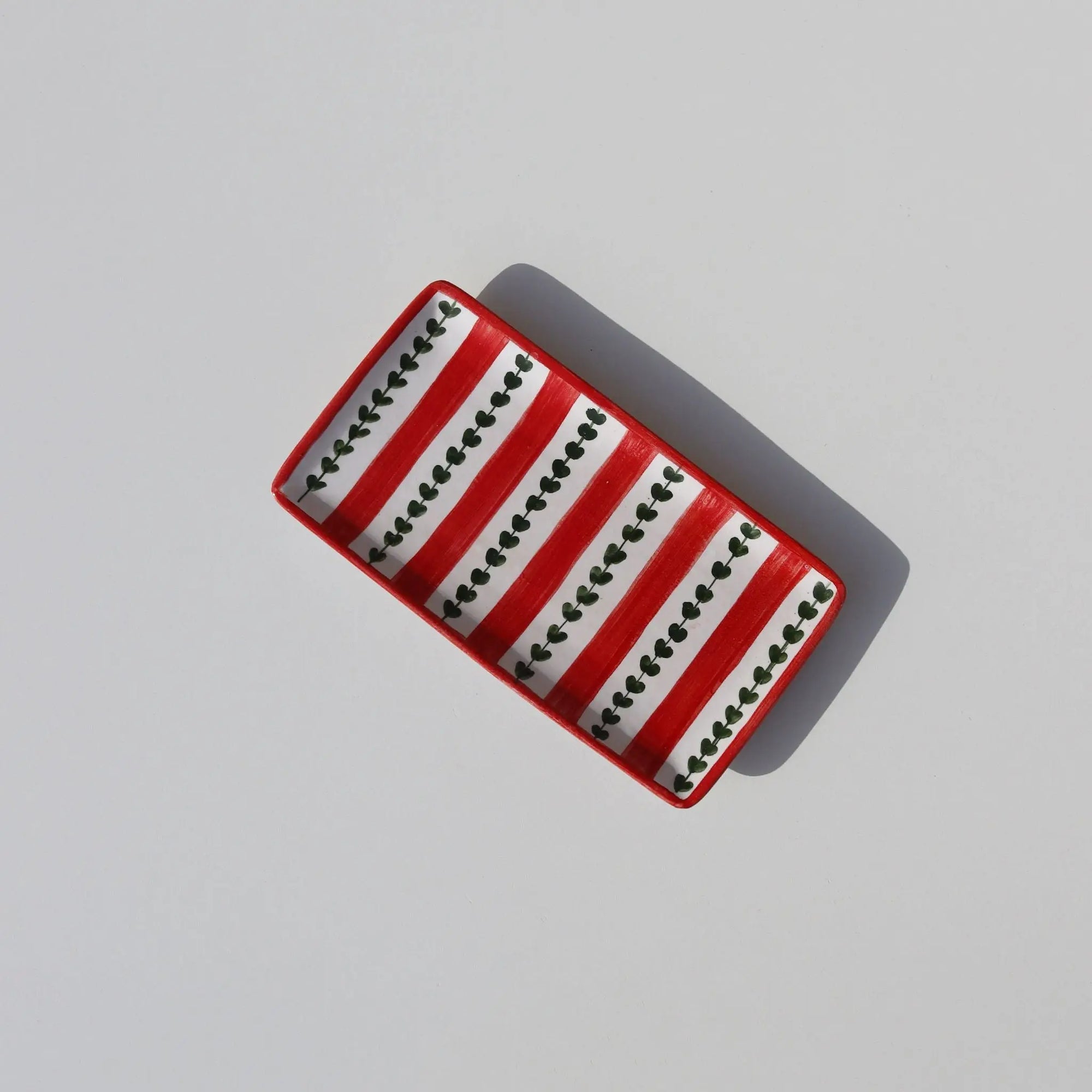 Rectangular Plate Red Strips Awan Gallery