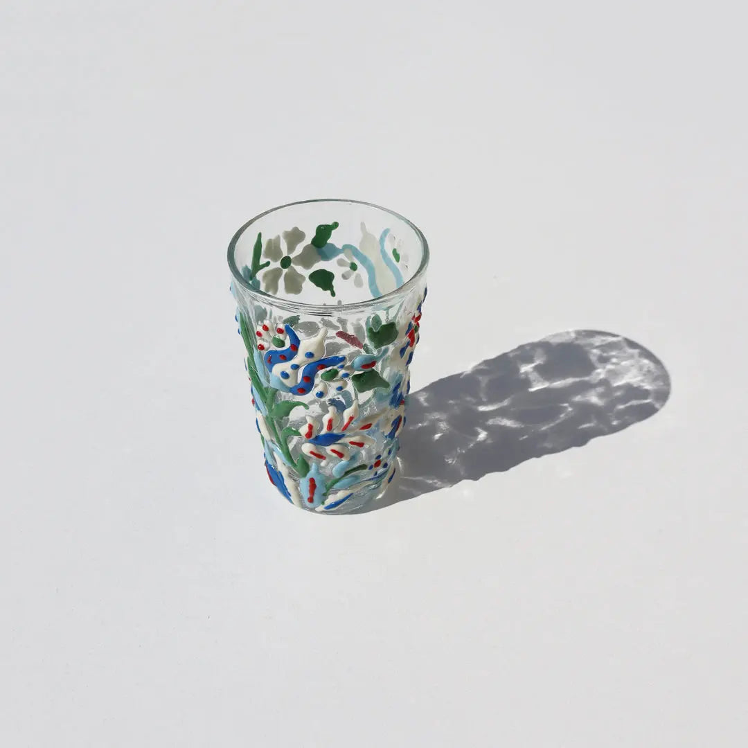 Mina Floral Design Two Tea Glasses Syrian Products