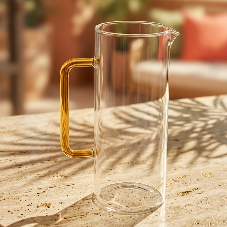 Tube Jug with Yellow Handle