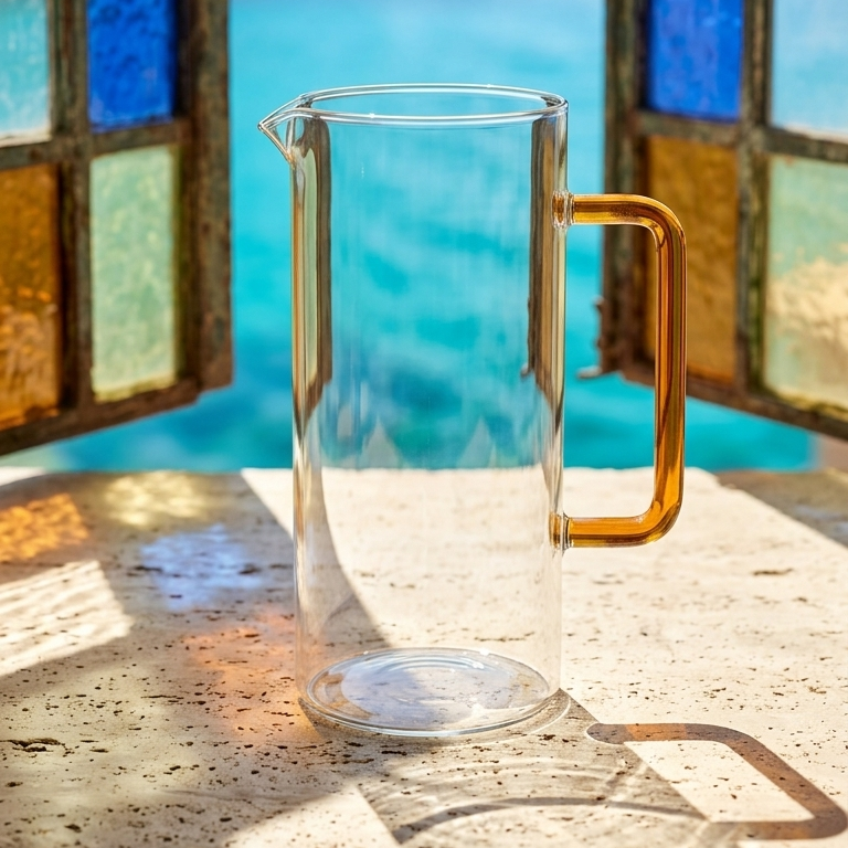 Tube Jug with Yellow Handle