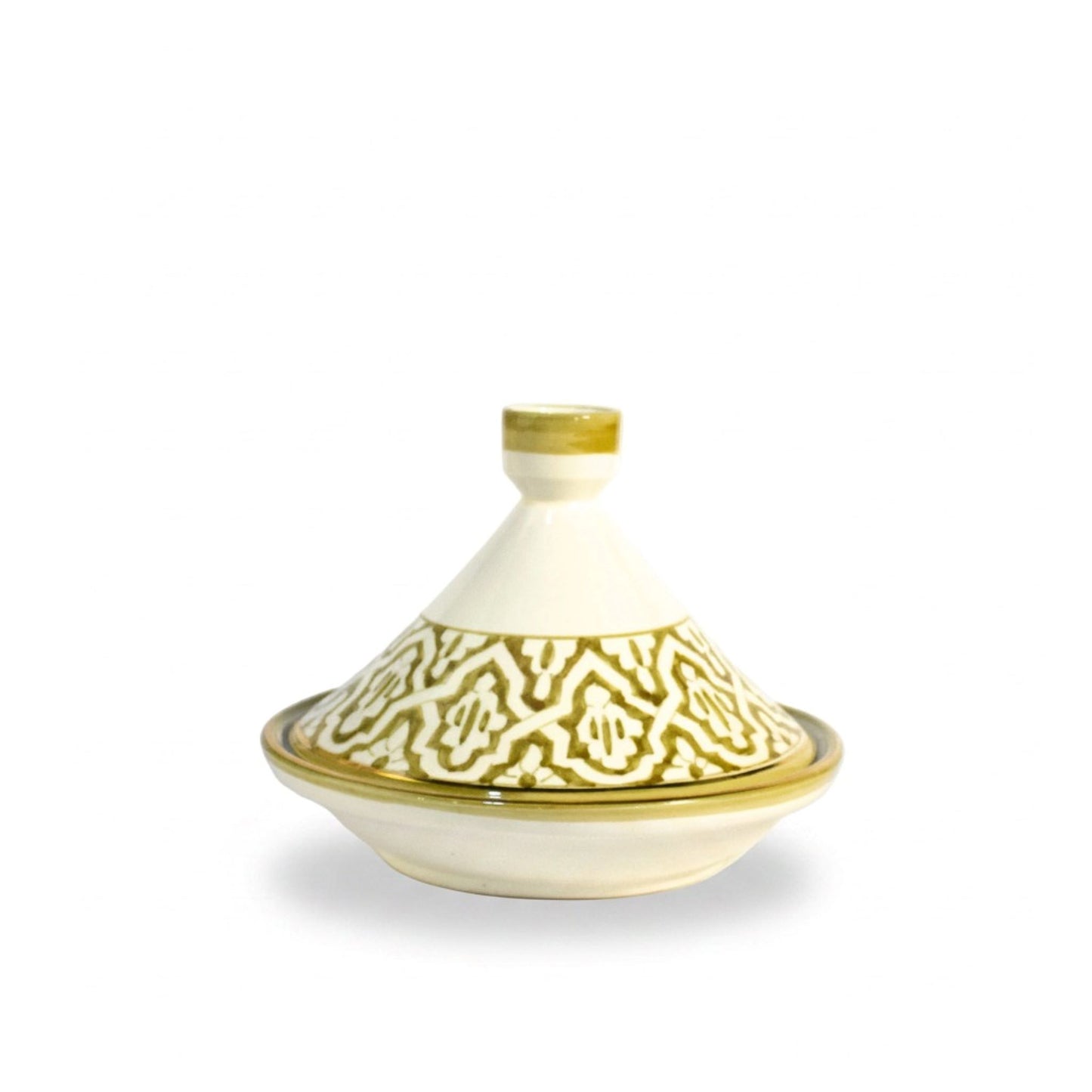 Large Clay Tajin Painted Khaki