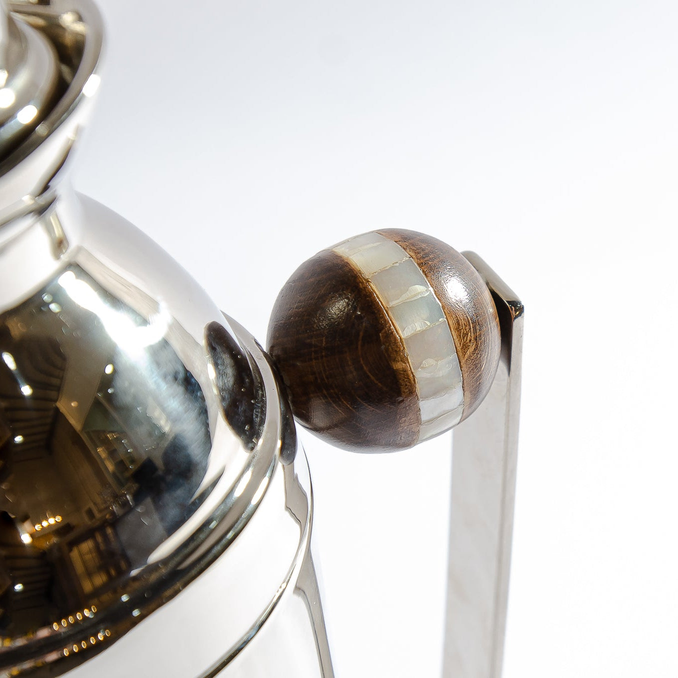 Silver Tea Thermos Camel & Palm Embossed