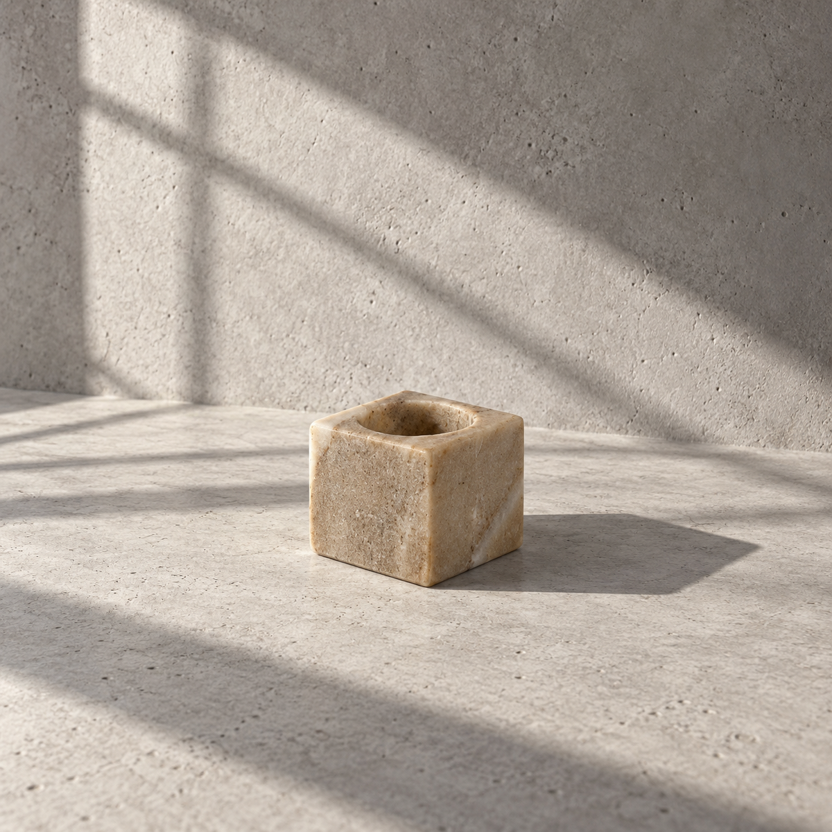 Brown Marbleous T-Light Holder