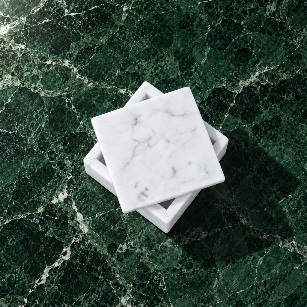 Small White Marbleous Box