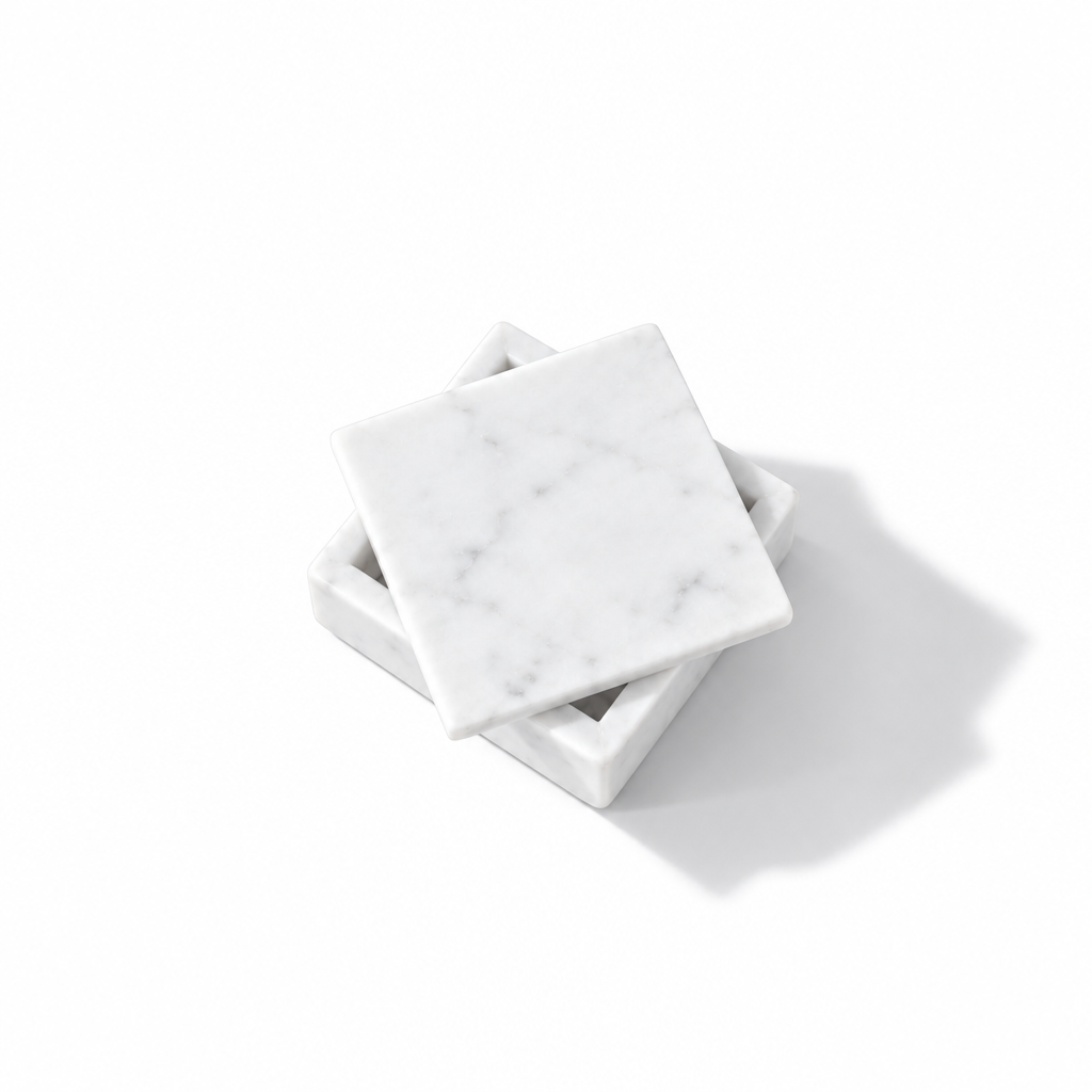 Small White Marbleous Box