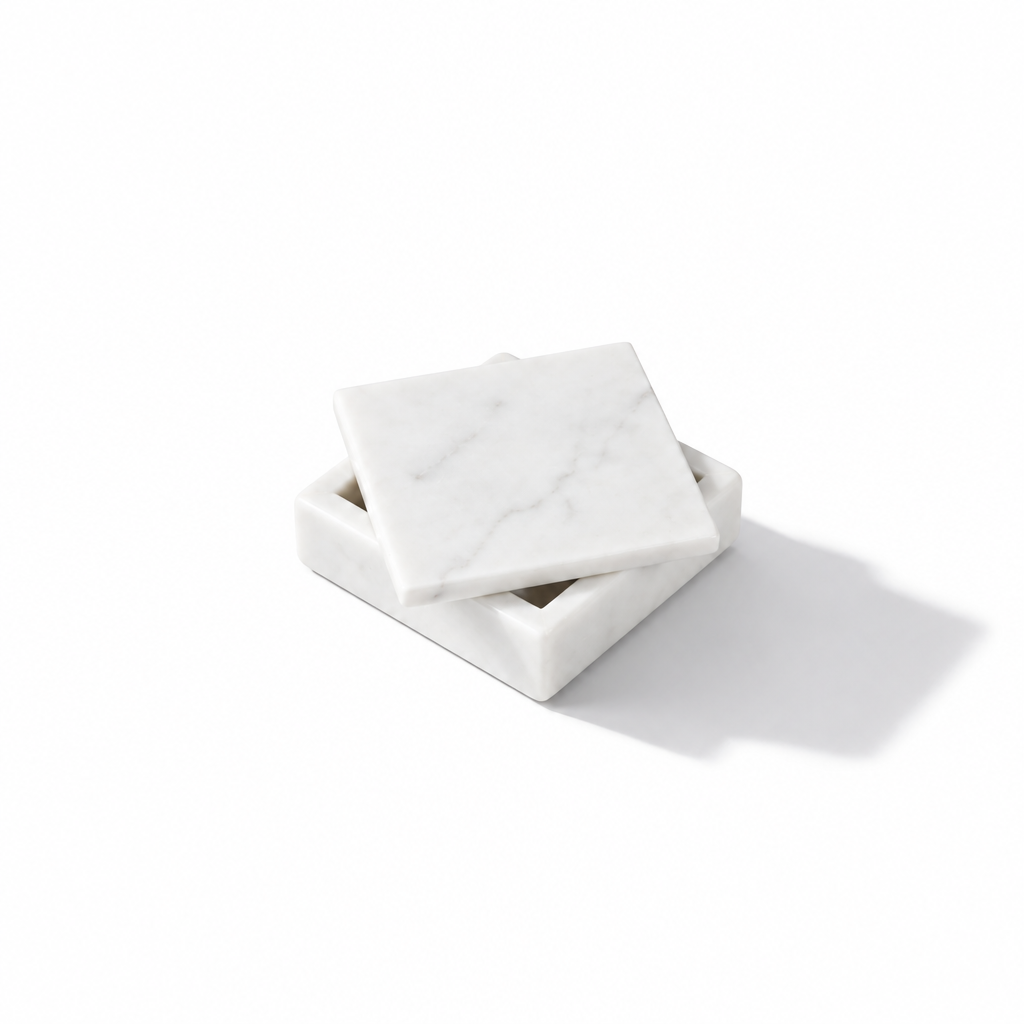 Small White Marbleous Box