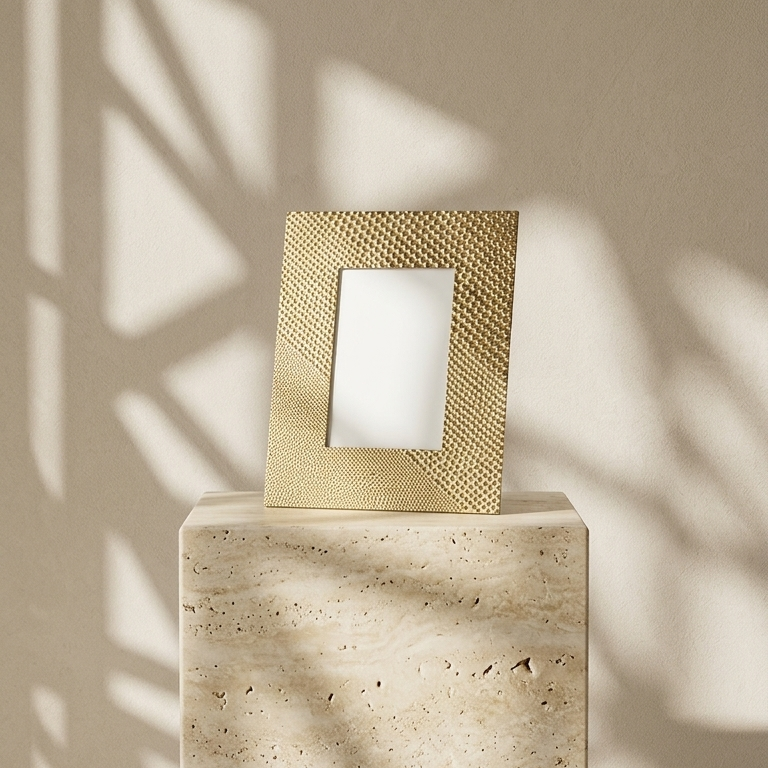 Photo Frame Dots Gold