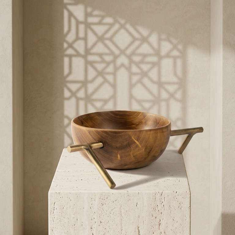 Bowl Circle on Line Crutch Red Oak