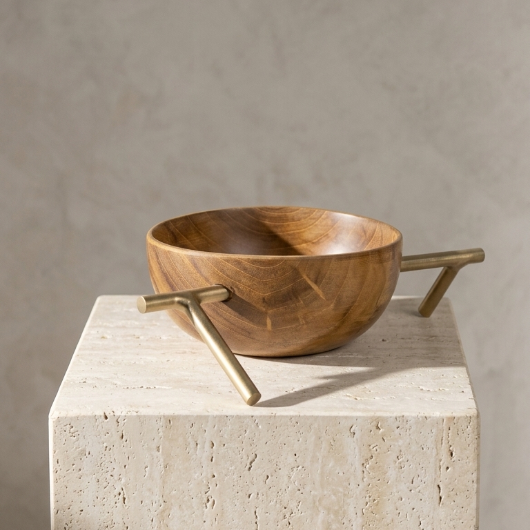 Bowl Circle on Line Crutch Red Oak