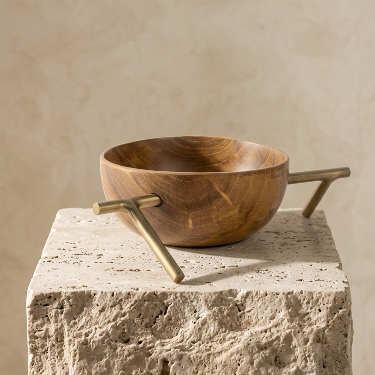 Bowl Circle on Line Crutch Red Oak