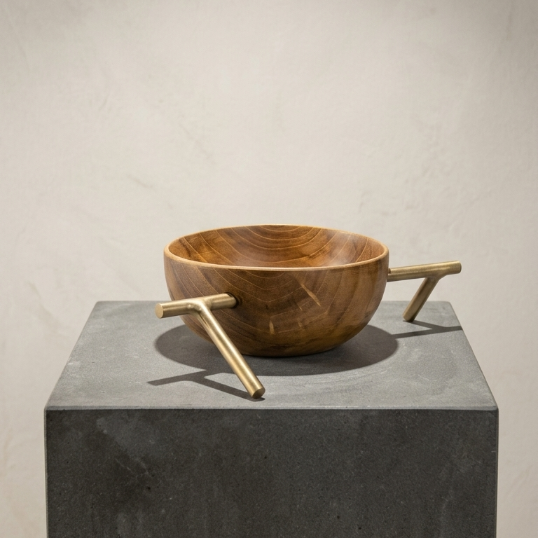 Bowl Circle on Line Crutch Red Oak