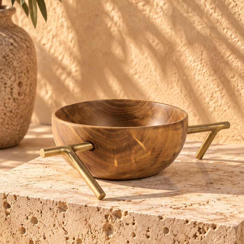 Bowl Circle on Line Crutch Red Oak