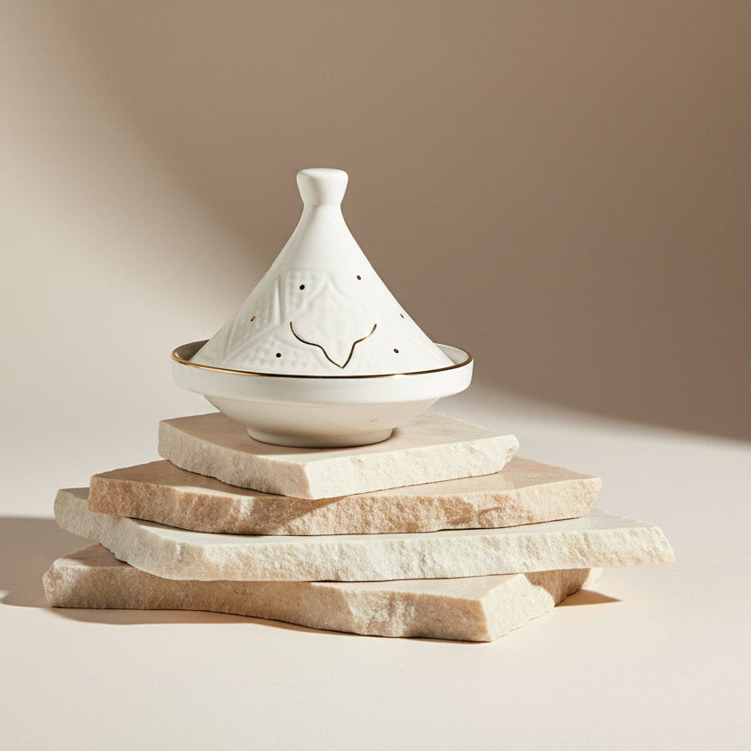 Small Tajine Impression Gold Ceramic