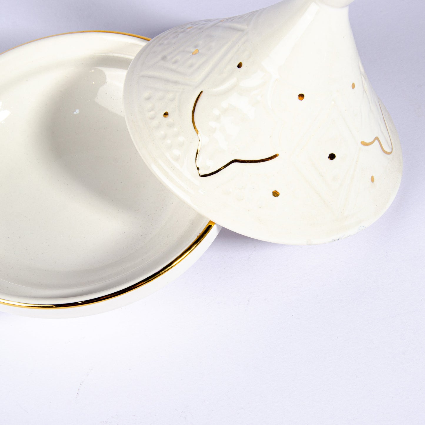 Small Tajine Impression Gold Ceramic