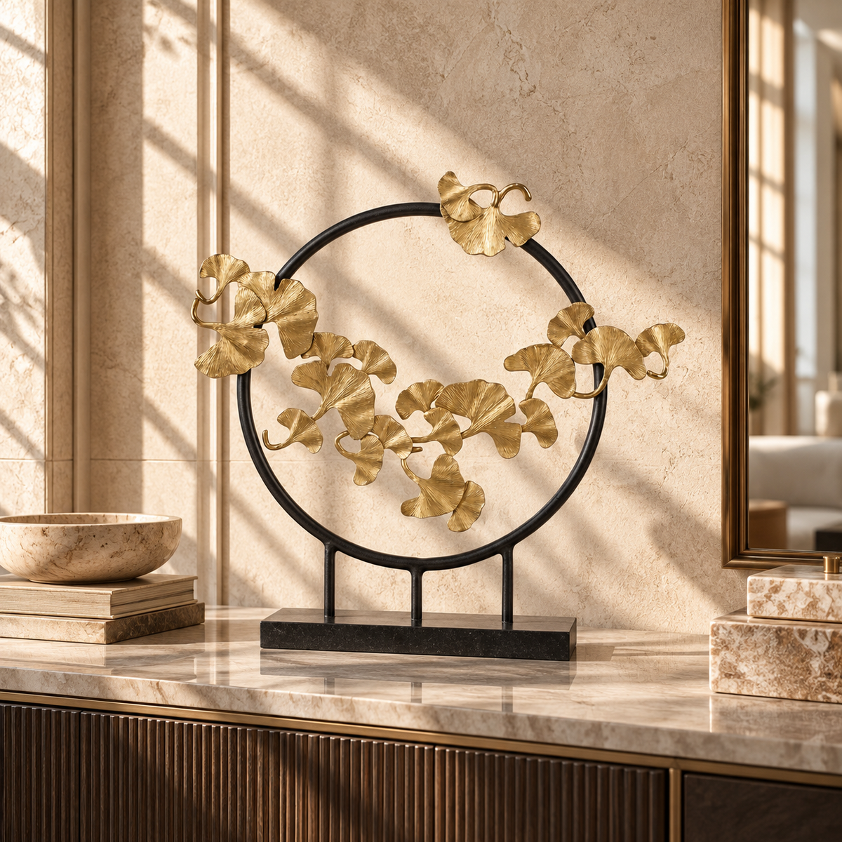 Tabletop Art Ginkgo Leaf