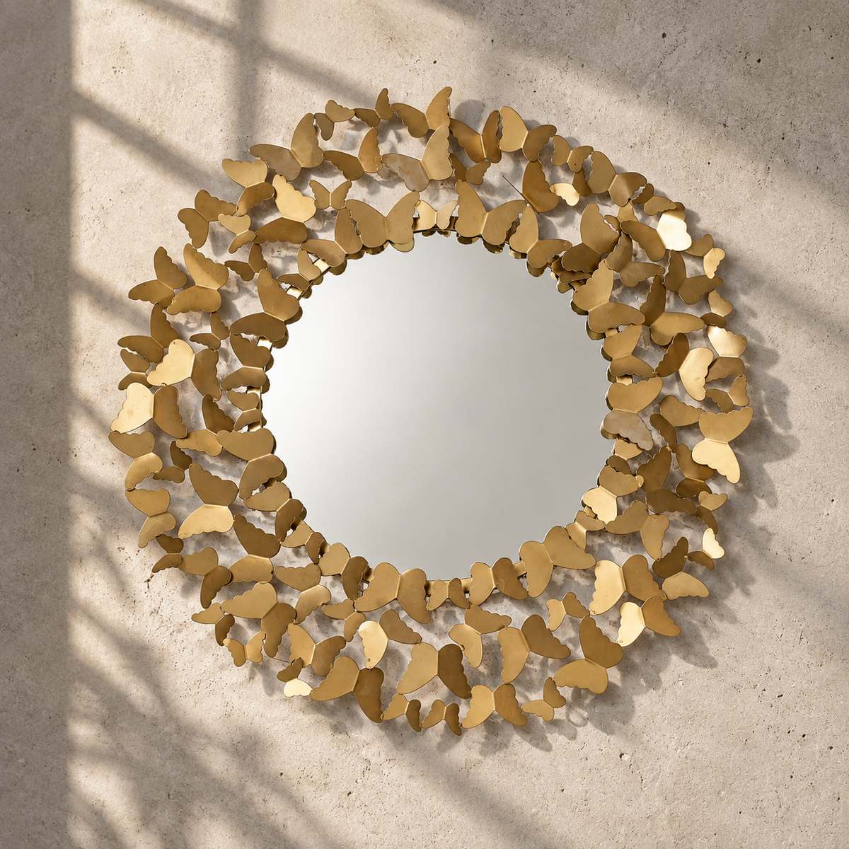 Gold Butterfly Mirror