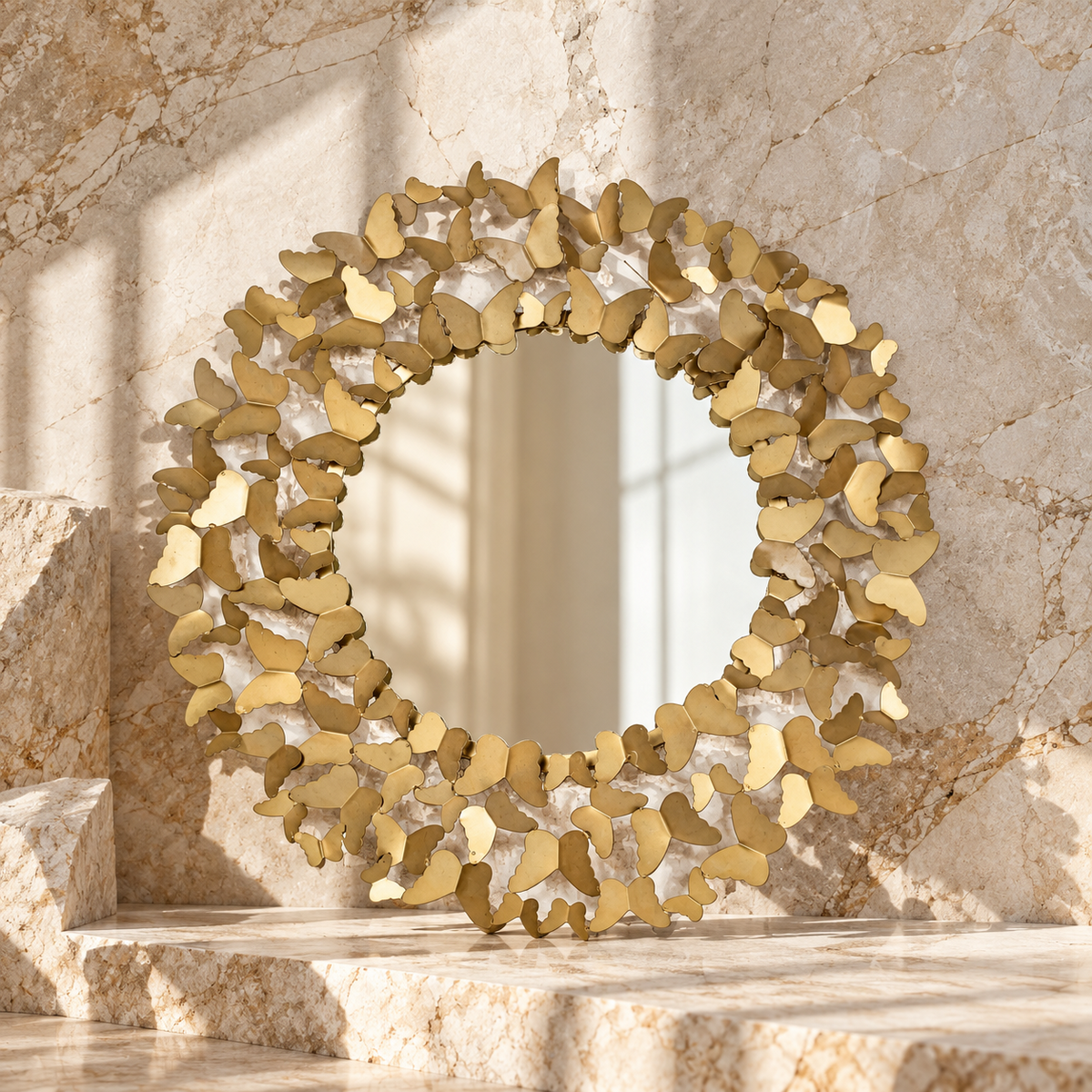 Gold Butterfly Mirror