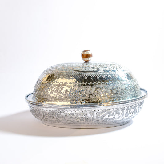 سخان فضي بيضاوي بمقابض صدف