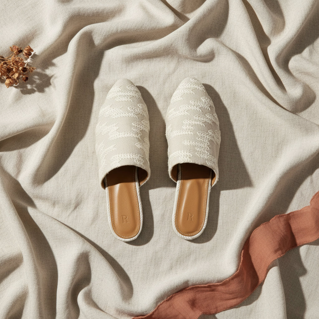 أوراق الكتان البيج