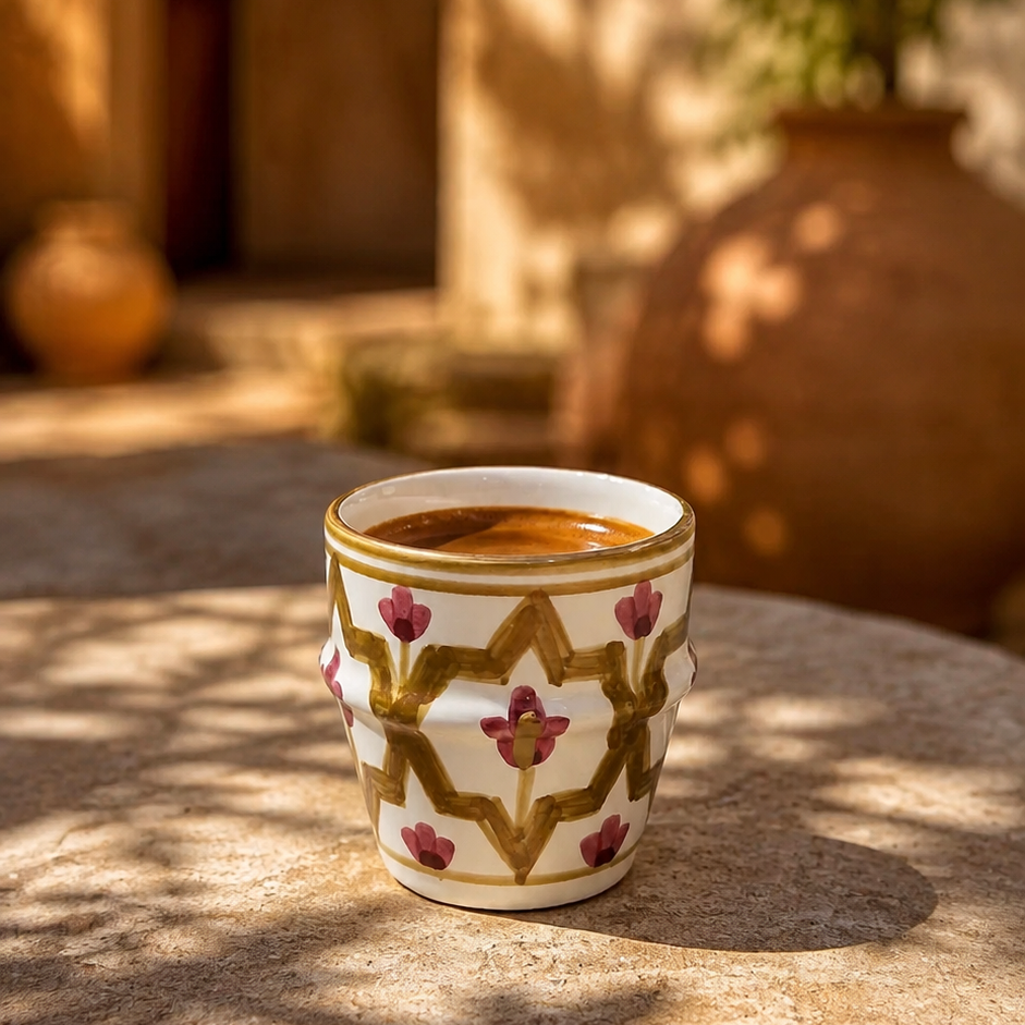 Small Mida Khaki Coffee Cup Set of 2