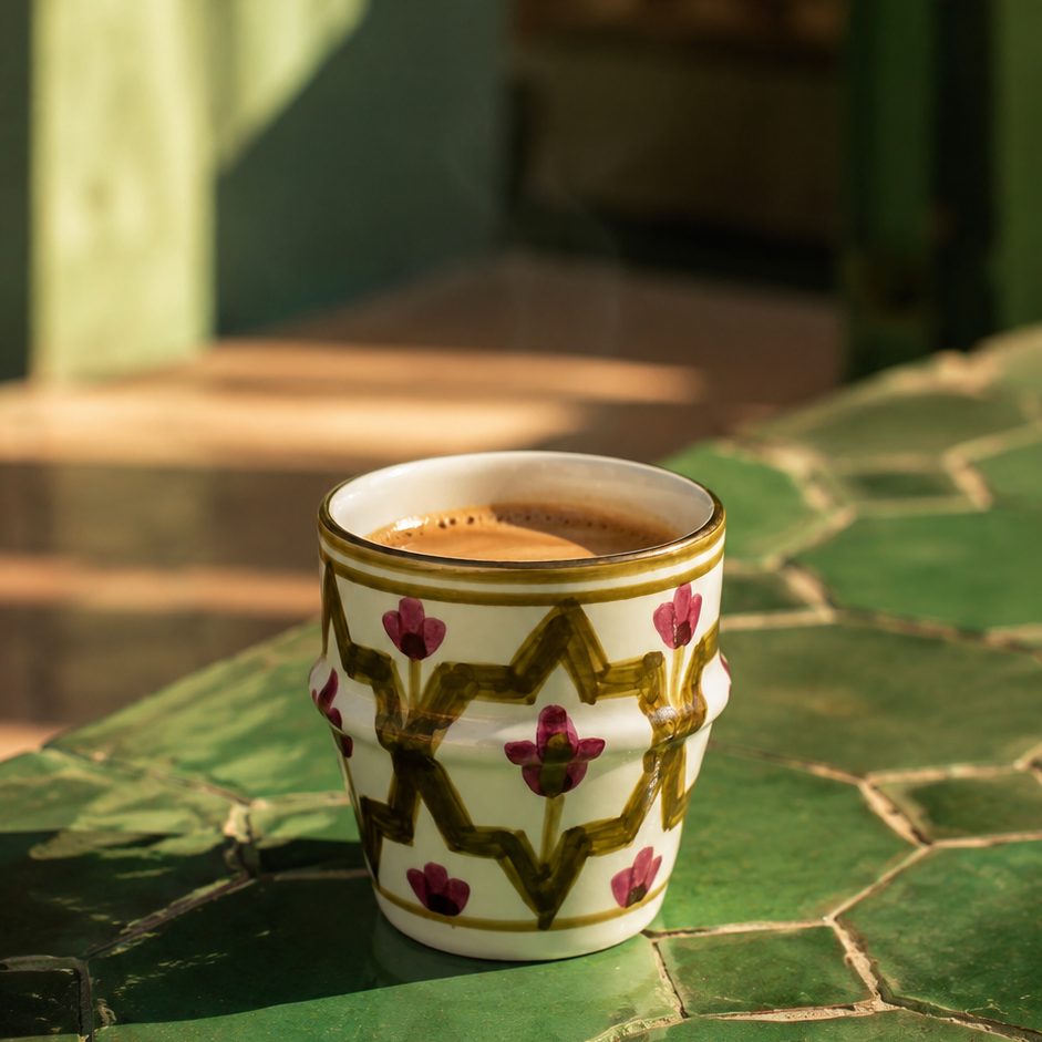 Small Mida Khaki Coffee Cup Set of 2