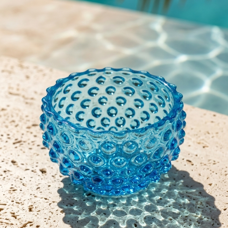 Azure Hobnail Bowl Small Set of 4