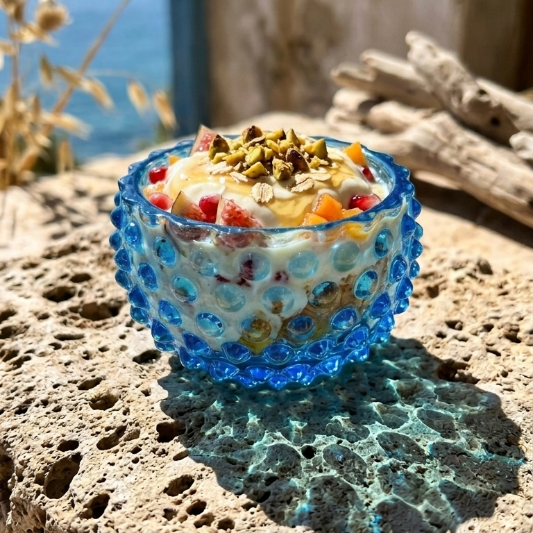 Azure Hobnail Bowl Small Set of 4