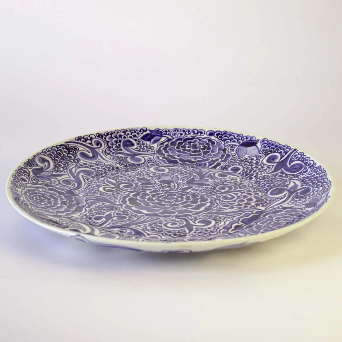 Deep Blue Ichani Handmade Floral Platter - Pieces SA