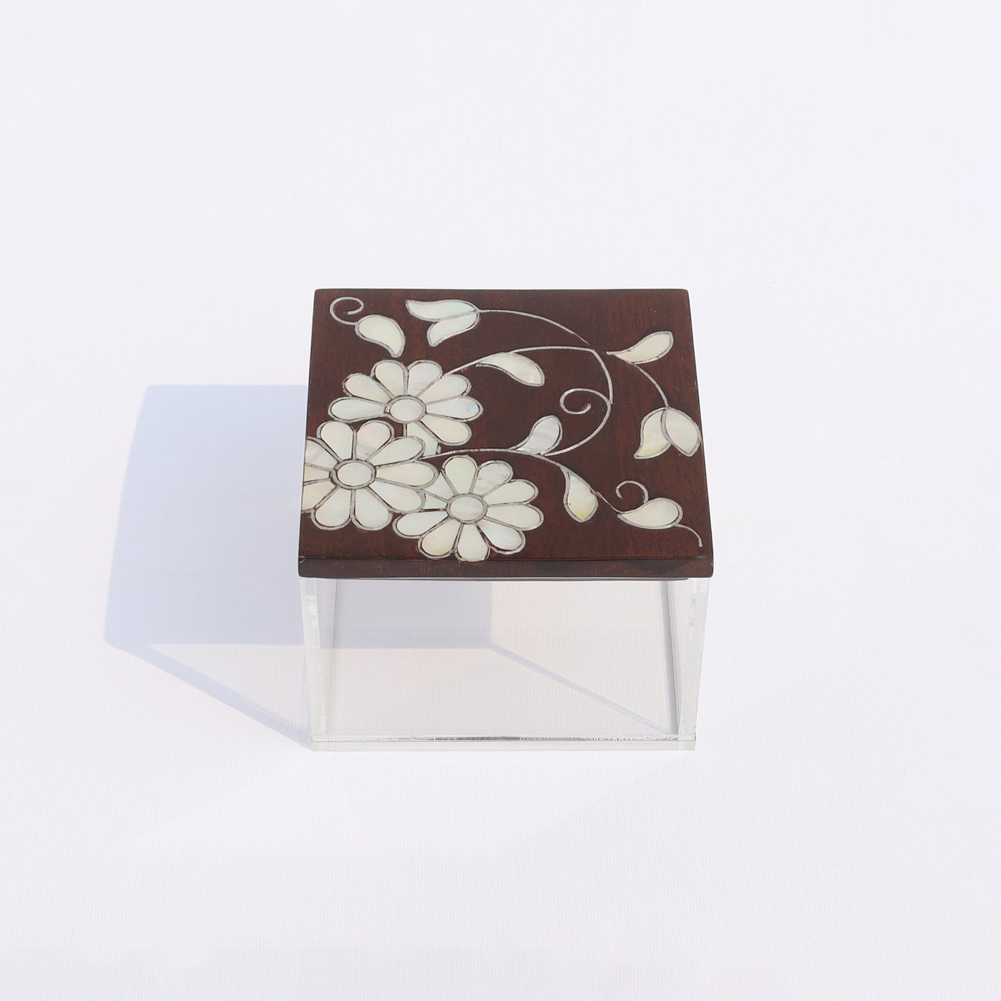 Small Plexi Box with Floral Sadaf