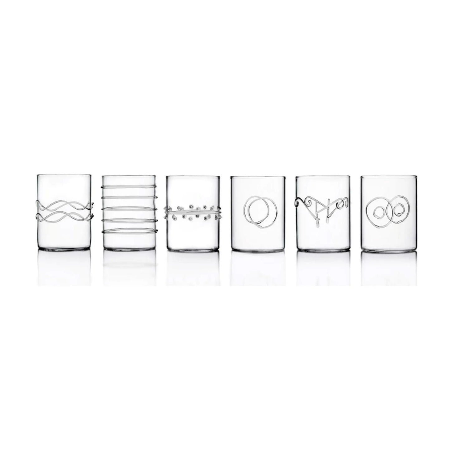 Glasses Deco Set of 6 - Pieces SA