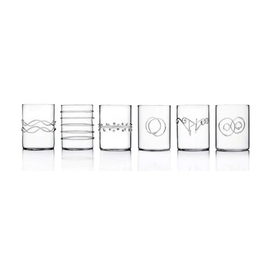 Glasses Deco Set of 6 - Pieces SA