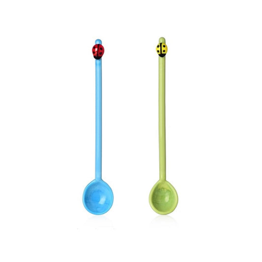 Tea Spoons with Ladybug Large Set of 2 - Pieces SA