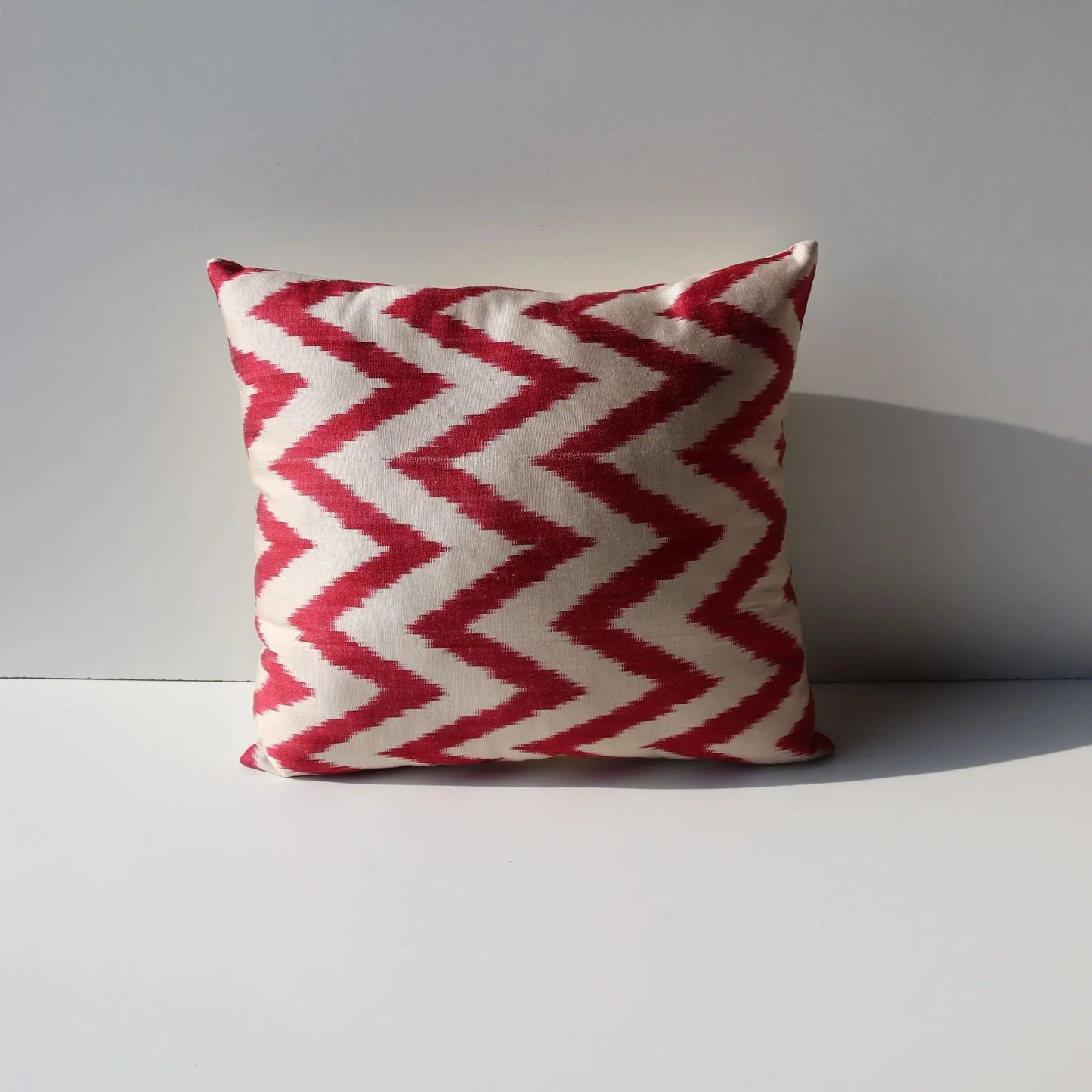 Zig Zag Pattern Cushion Vintage Maroon Opening 1-1-2014