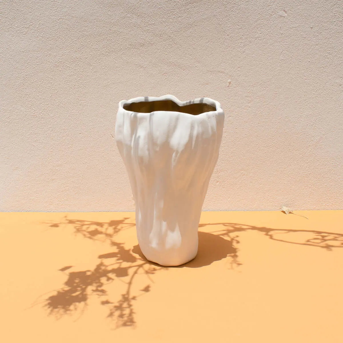 Ceramic Vase Gold White Large - Pieces SA