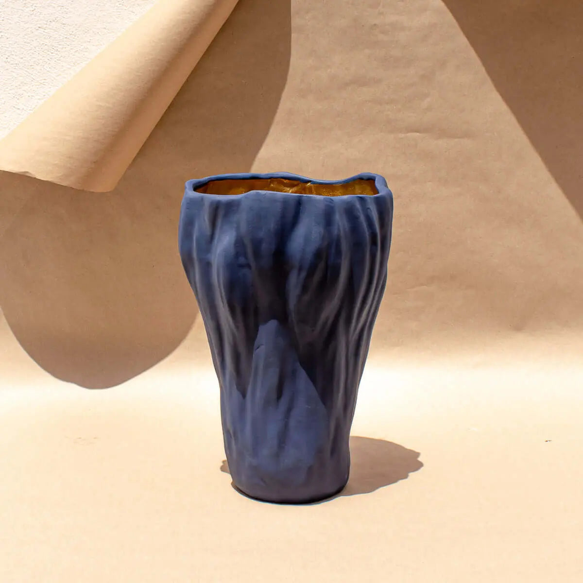 Vase Blue Gold Large - Pieces SA