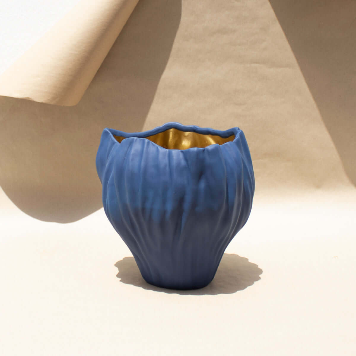 Vase Blue Gold Medium - Pieces SA