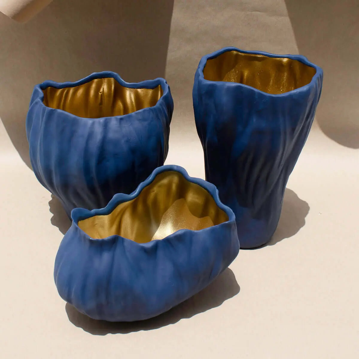 Vase Blue Gold Small - Pieces SA