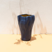Load image into Gallery viewer, Vase Blue Gold Large
