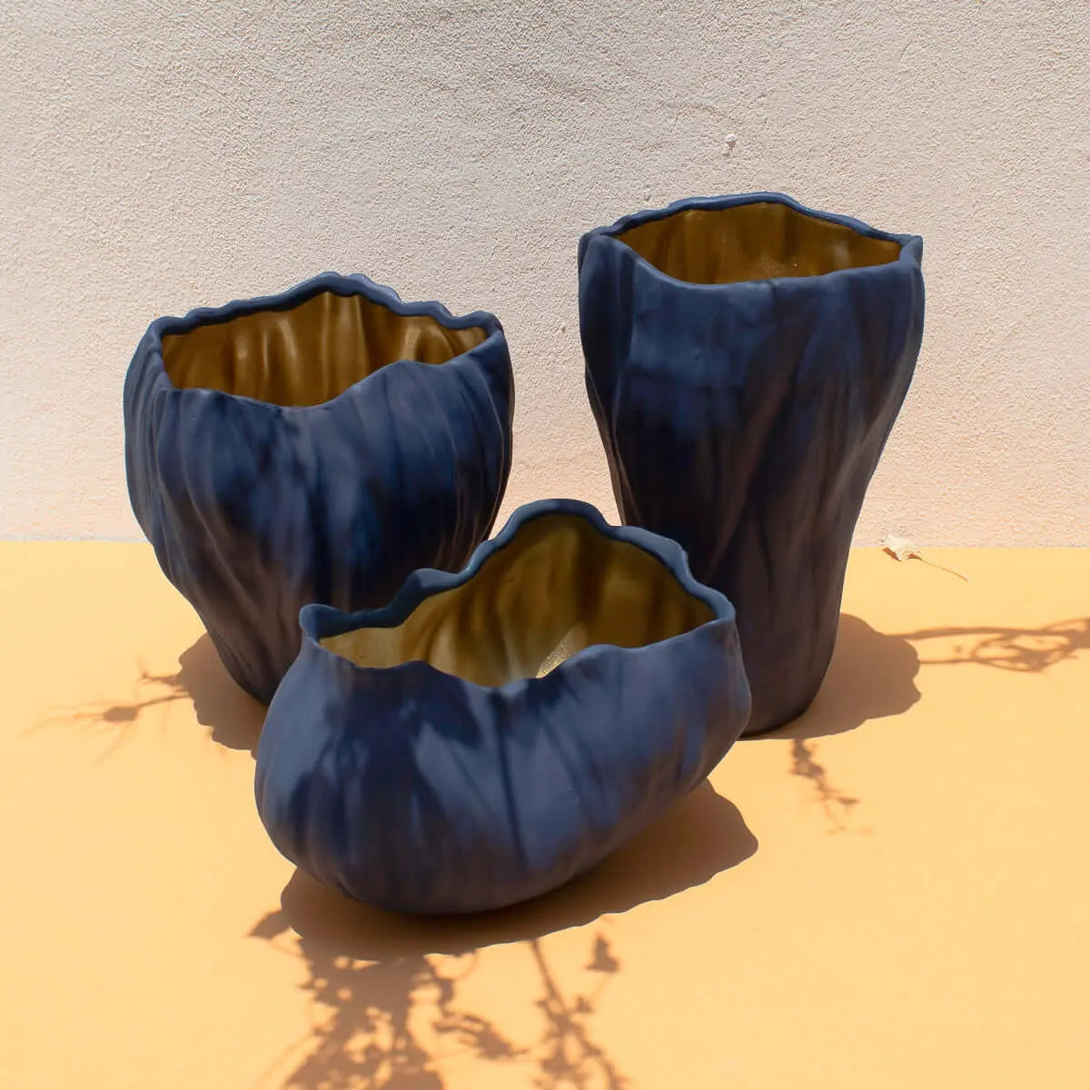 Vase Blue Gold Large - Pieces SA