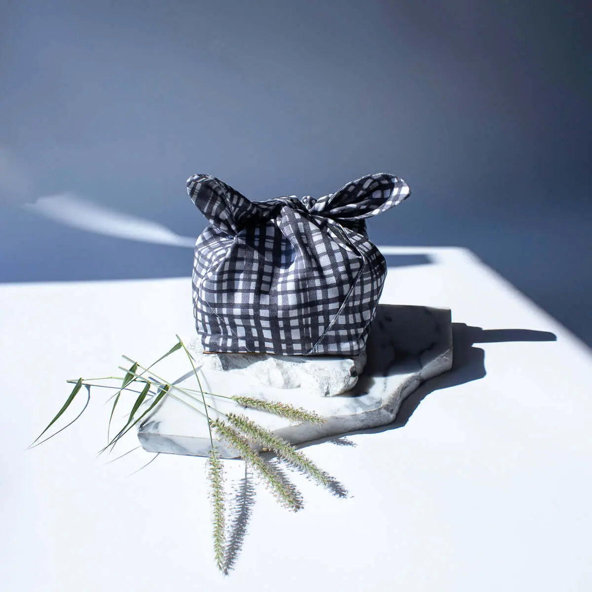 Cotton Bread Basket Checkered Grey - Pieces SA