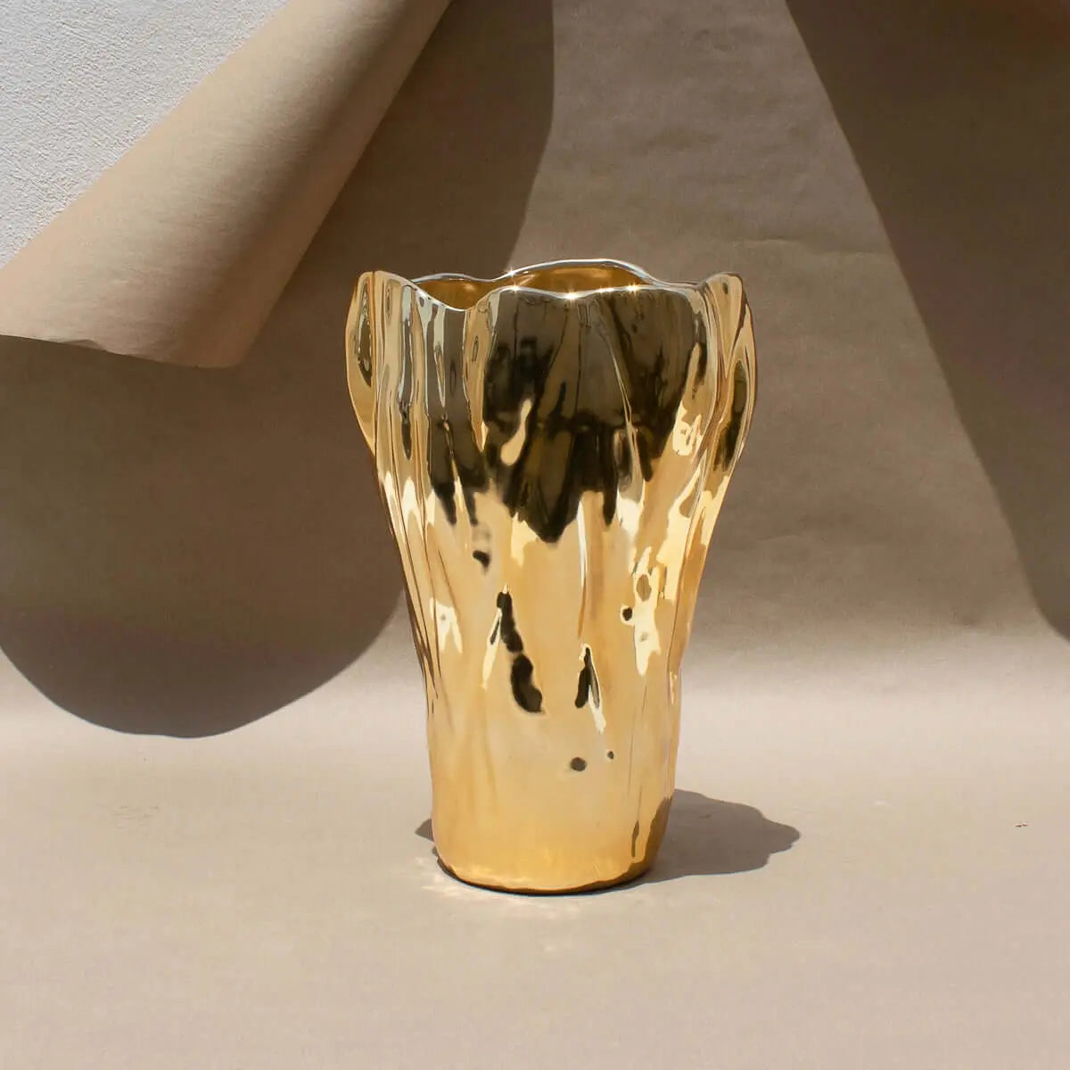 Ceramic Vase Gold Large - Pieces SA