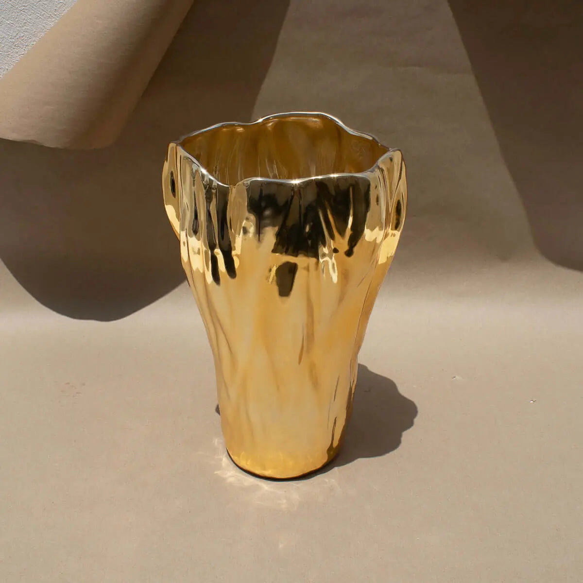 Ceramic Vase Gold Large - Pieces SA