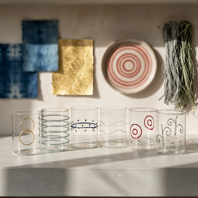Deco Water Glass Multi Assorted Set of 6