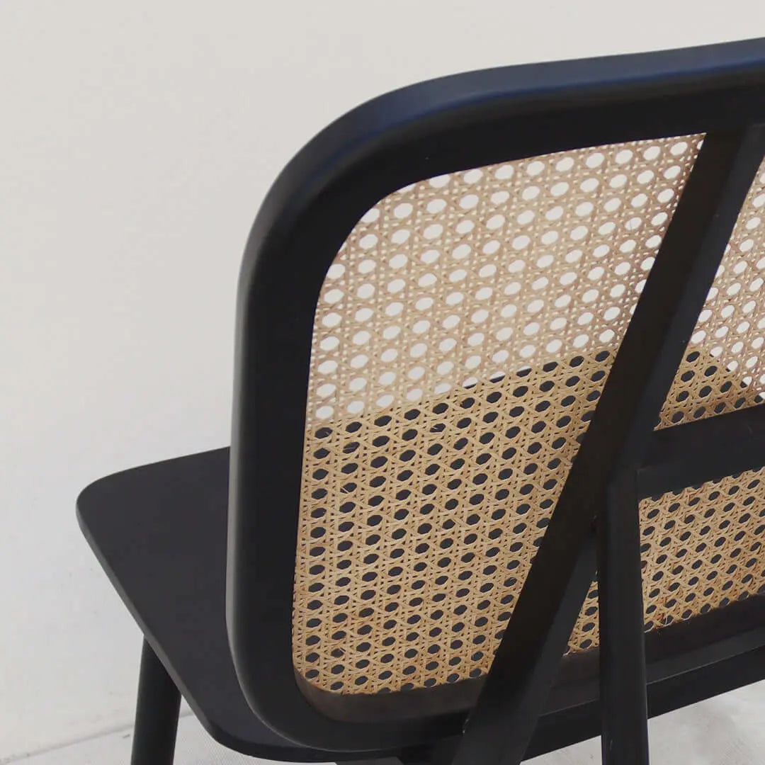 Square Rattan Chair (Black) - Pieces SA