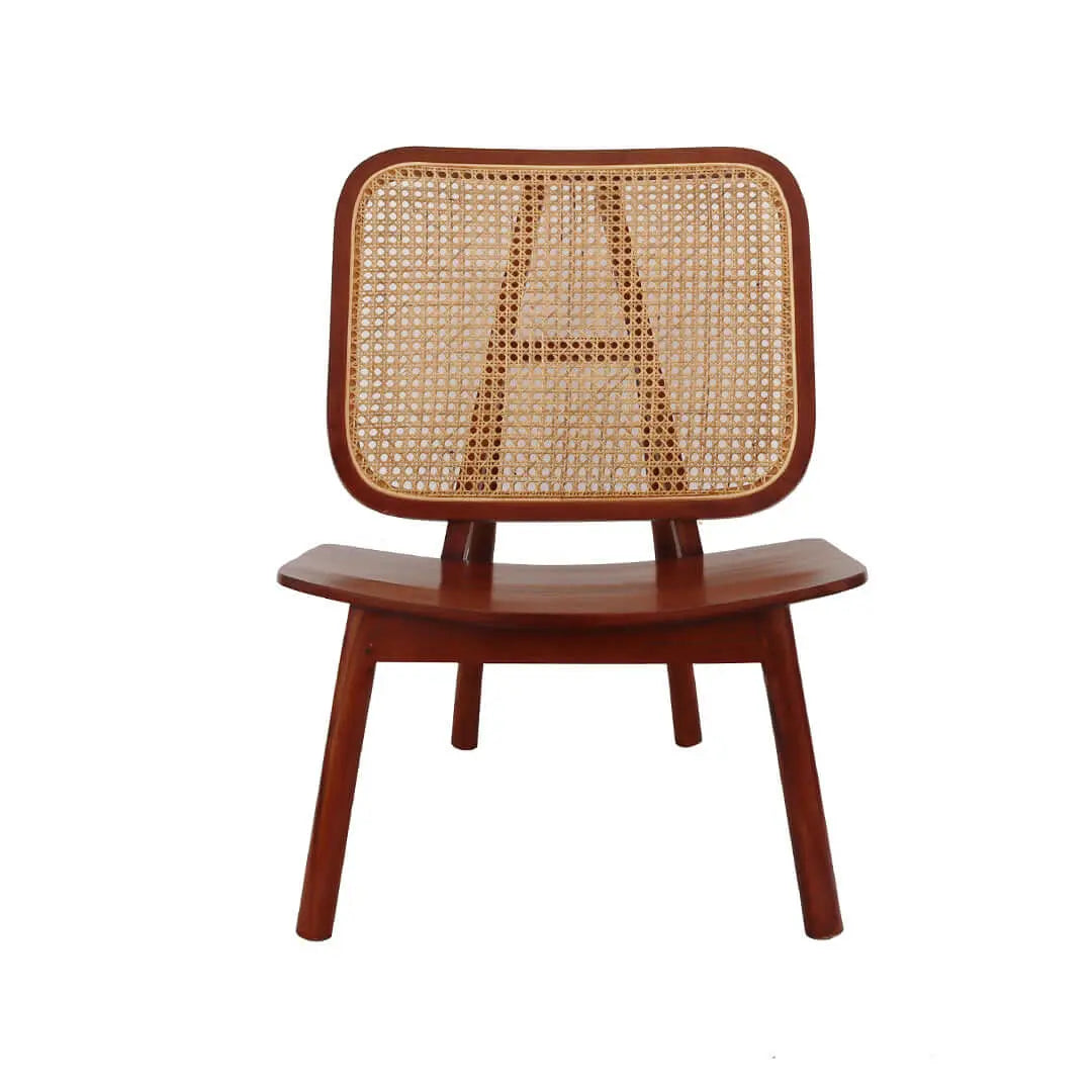 Square Rattan Chair (Brown) - Pieces SA