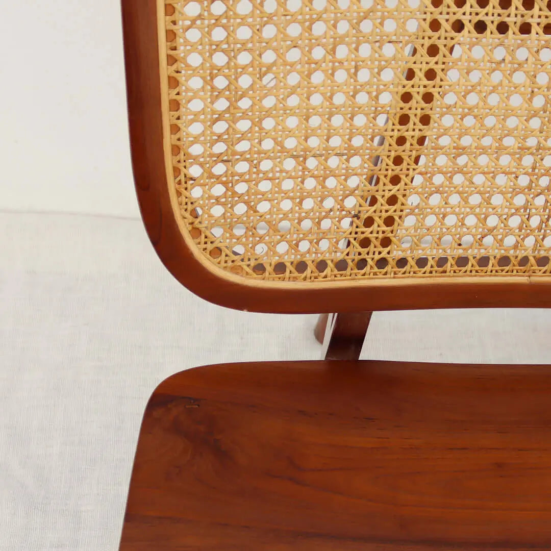 Square Rattan Chair (Brown) - Pieces SA